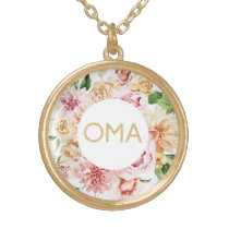 Floral Oma Gift Gold Plated Necklace