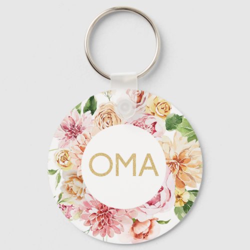 Floral Oma Gift  Keychain