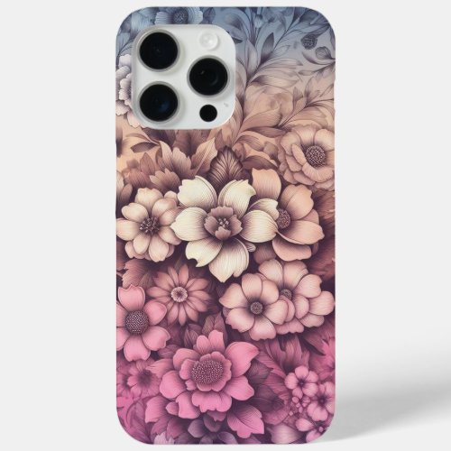 Floral Ombre iPhone 15 Pro Max Case