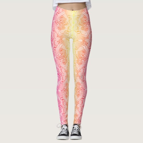 Floral Ombre Leggings