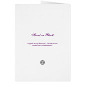"Floral on Black " Cards (Back)