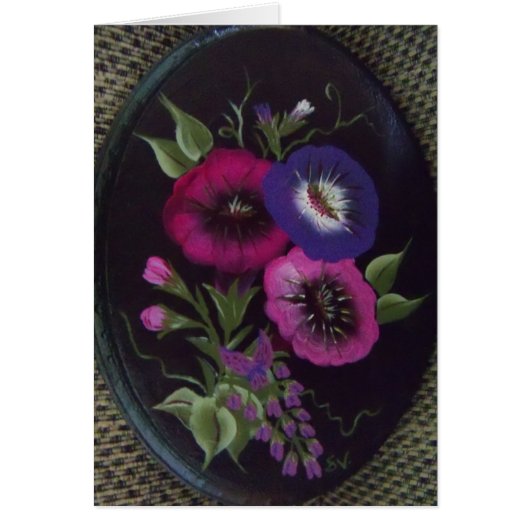 "Floral on Black " Cards (Front)