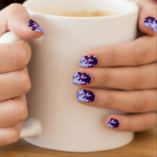 Floral on Dark Purple (trend)   Nail Wrap Decal