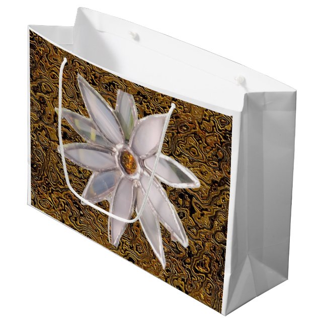 "Floral on Display" (Large) Gift Bag (Front Angled)