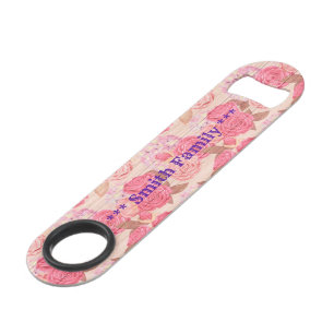 Floral on Wood Customize Popular Bar Key