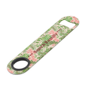 Floral on Wood Customize Popular Bar Key