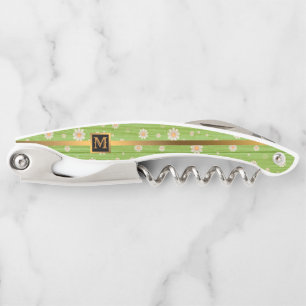 Floral on Wood Popular Gift Waiter's Corkscrew