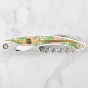 Floral on Wood Popular Gift Waiter's Corkscrew