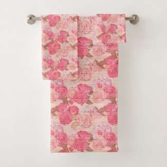 Floral On Wood Trendy Popular Elegant Vintage