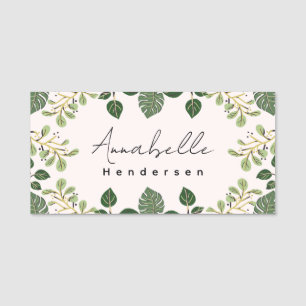 Floral Opulence The Elegante Name Tag