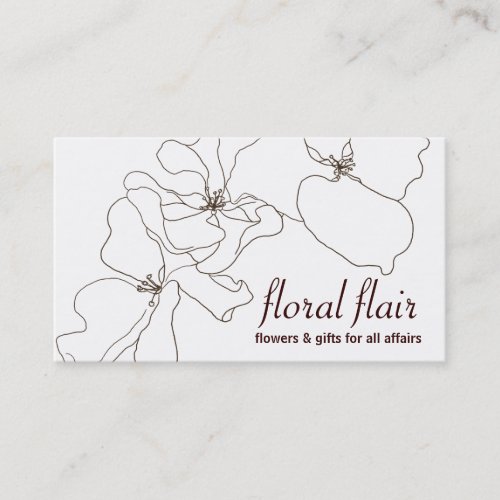 Floral or Gift Shop Business Card