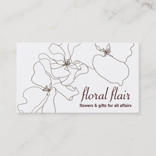 Customizable Floral or Gift Shop Business Card