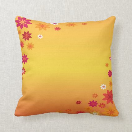 Floral Orange American Mojo Pillow