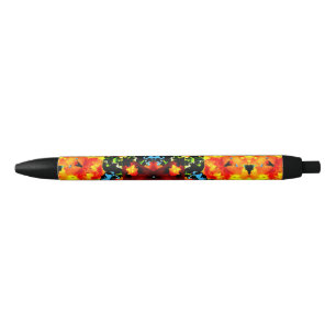 Floral Orange Pen