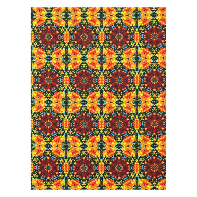Floral Orange Tablecloth (Front)