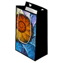 Floral Orange Yellow Blue Abstract Art