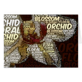 Floral Orchid Blossom Word Cloud Inside Template (Front Horizontal)