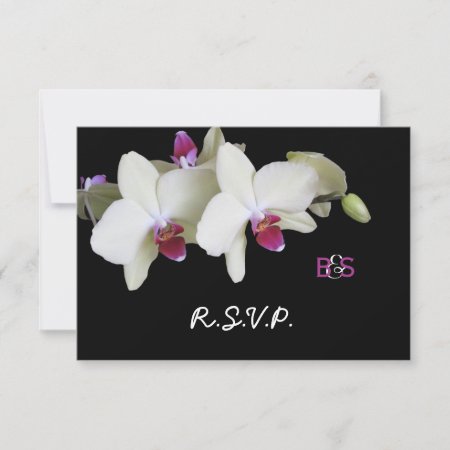Floral Orchid Rsvp Wedding Invitation And Monogram