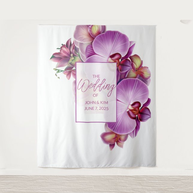 Floral Orchids Wedding Backdrop (Front)