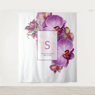 Floral Orchids Wedding Backdrop