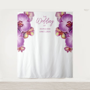 Floral Orchids Wedding Backdrop