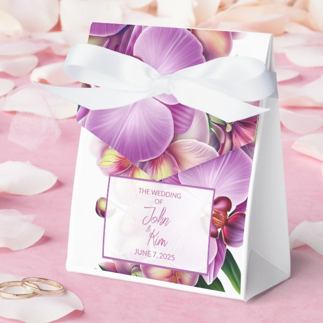 Floral Orchids Wedding  Favor Boxes (Wedding)