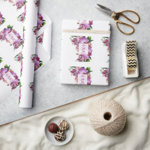 Floral Orchids Wedding Wrapping Paper