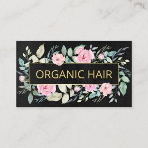 Floral Organic Hair Product Business Card