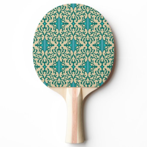 Floral Ornament: Fashionable Modern Seamless Ping Pong Paddle
