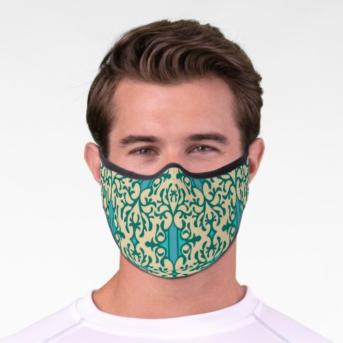 Floral Ornament Fashionable Modern Seamless Premium Face Mask