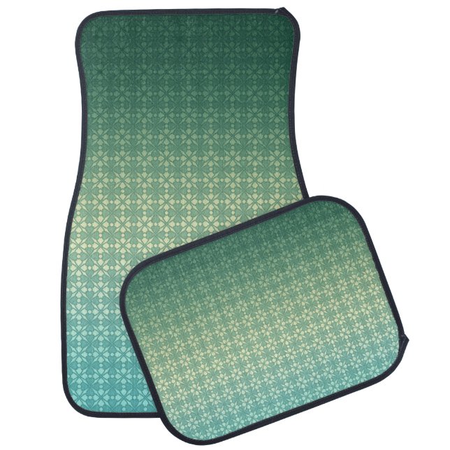Floral ornament, gradient car floor mat (Set)