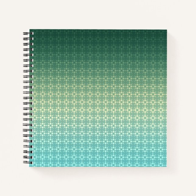 Floral ornament, gradient notebook (Front)