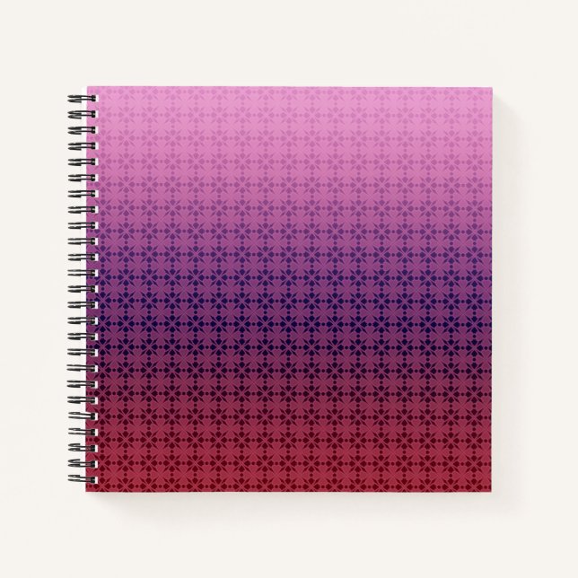 Floral ornament, gradient notebook (Front)