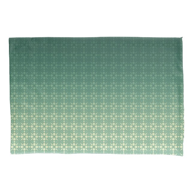 Floral ornament, gradient  pillow case (Front)