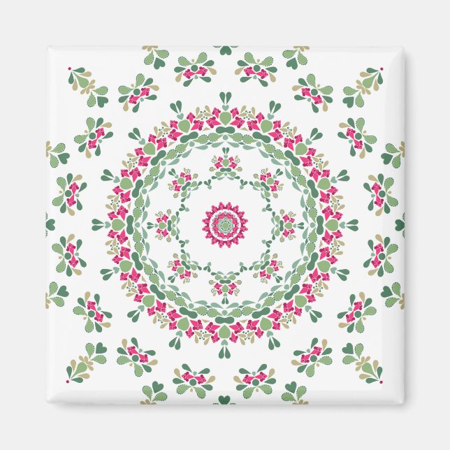 Floral ornament magnet (Front)