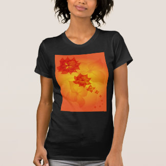floral ornament orange sun T-Shirt