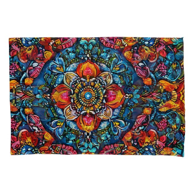 Floral Ornament Pillow Case (Front)