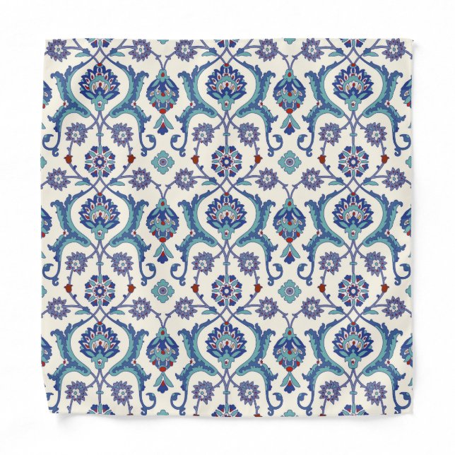 Floral Ornament: Traditional Arabic Pattern. Bandana (Front)