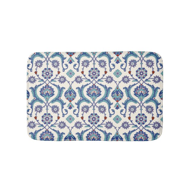Floral Ornament: Traditional Arabic Pattern. Bath Mat (Front)