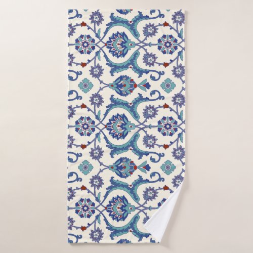 Floral Ornament Traditional Arabic Pattern Bath Towel