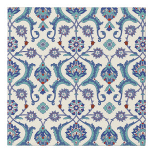 Floral Ornament: Traditional Arabic Pattern. Faux Canvas Print