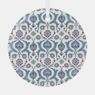 Floral Ornament: Traditional Arabic Pattern. Glass Ornament