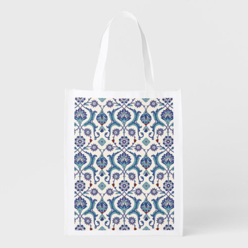 Floral Ornament Traditional Arabic Pattern Grocery Bag