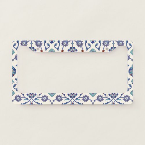 Floral Ornament Traditional Arabic Pattern License Plate Frame
