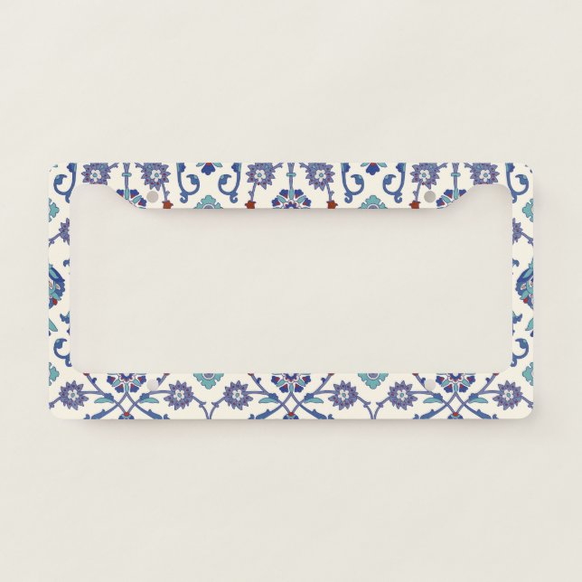 Floral Ornament: Traditional Arabic Pattern. License Plate Frame (Front)