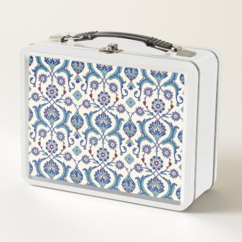 Floral Ornament Traditional Arabic Pattern Metal Lunch Box