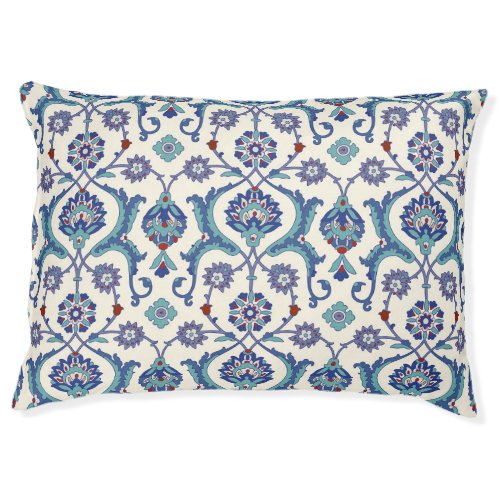 Floral Ornament Traditional Arabic Pattern Pet Bed