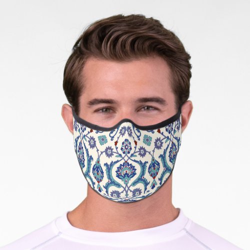 Floral Ornament Traditional Arabic Pattern Premium Face Mask