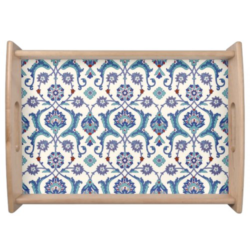 Floral Ornament Traditional Arabic Pattern Serving Tray