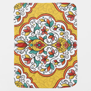 Floral Ornament: Turkish Indian Motifs. Baby Blanket